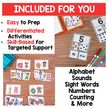 NYE SALE* Literacy & Math Intervention Kit Centers & Activities