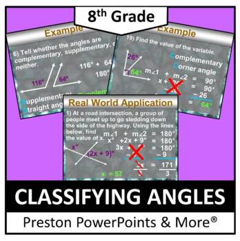 Preview of (8th) Classifying Angles in a PowerPoint Presentation