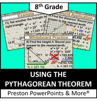 Preview of (8th) Using the Pythagorean Theorem in a PowerPoint