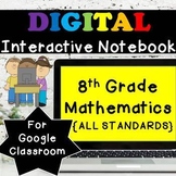 8th Grade Math Digital Interactive Notebook ⭐Google Classr