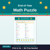 8th Grade Math Review | Riddle Decoder Activity
