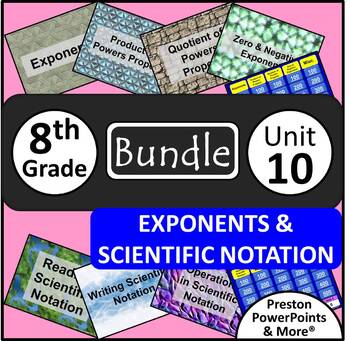 Preview of (8th) Exponents and Scientific Notation {Bundle} in a PowerPoint