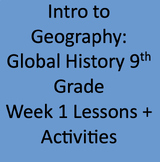 (9th grade) Social Studies Week 1 Intro Geography lesson Bundle!