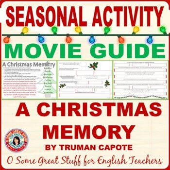 A Christmas Memory Movie Guide Lovely Christmas Activities Tpt