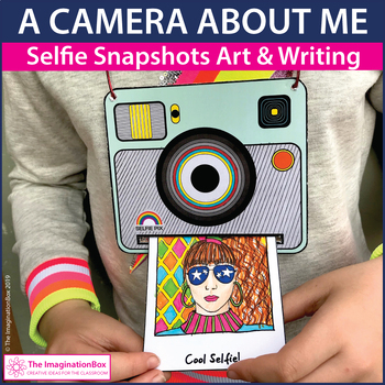 Preview of All About Me Selfies, Fun Camera Snapshots Art and Writing Activity