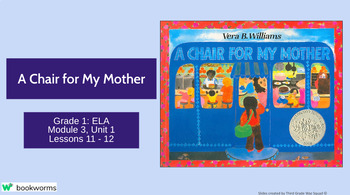 Preview of "A Chair for My Mother" Google Slides- Bookworms Supplement