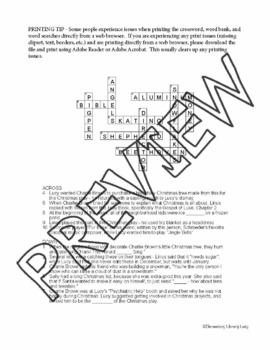 A Charlie Brown Christmas Activities Crossword Puzzle Word Search Peanuts