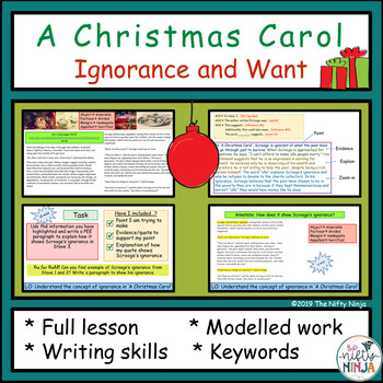 A Christmas Carol Ignorance and Want by The Nifty Ninja | TpT