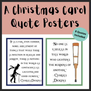 Preview of "A Christmas Carol" Quote Posters