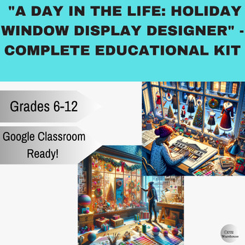 Preview of "A Day in the Life: Holiday Window Display Designer" - Complete Educational Kit