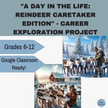 Preview of "A Day in the Life: Reindeer Caretaker Edition" - Career Exploration Project