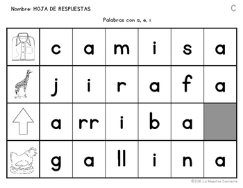 Cut, Spell, and Paste: Writing I Syllables (Spanish) by La Maestra ...