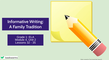 Preview of "A Family Tradition" Google Slides- Bookworms Supplement