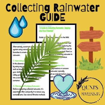Preview of "A Guide to Collecting Rainwater: Tapping into Pure Potential"