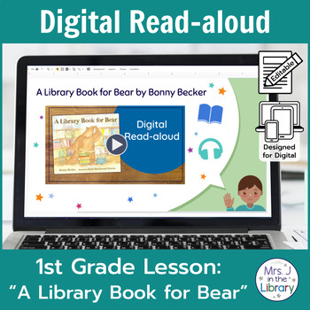 Preview of "A Library Book for Bear" Read-aloud Activity and Lesson for Google Slides