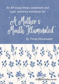 Preview of "A Mother's Mouth Illuminated" Thesis and Topic Sentence Workshop