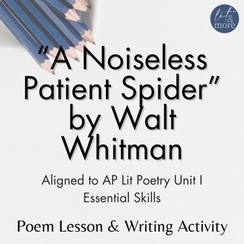 Preview of A Noiseless Patient Spider Poem Study and Thematic Analysis