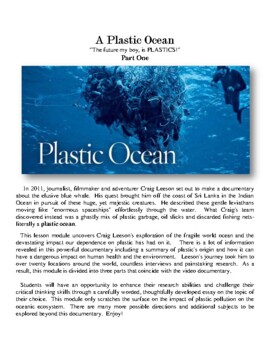 Preview of "A Plastic Ocean"- Environmental and Marine Science Lesson Packet- Part One