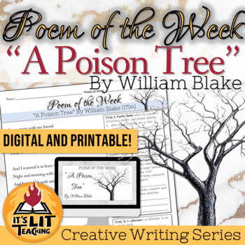 Preview of "A Poison Tree" by William Blake Poem of the Week Activity | Printable & Digital