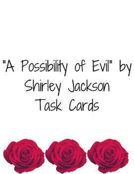 Preview of "A Possibility of Evil" Task Cards