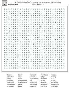 A Raisin In The Sun Vocab Crossword Puzzle - WordMint