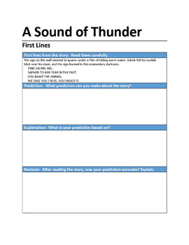 vocabulary homework a sound of thunder