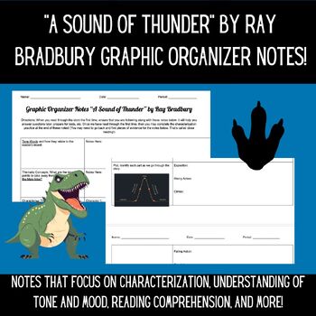 Preview of "A Sound of Thunder" by Ray Bradbury Graphic Organizer Notes