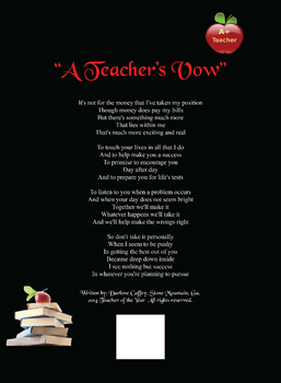 Preview of "A Teachers Vow"