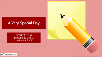 Preview of "A Very Special Day" Google Slides- Bookworms Supplement