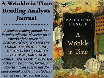 Preview of "A Wrinkle in Time" Novel Analysis Journal