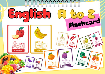Preview of ★ A-Z Colorful and Illustrative Alphabet Flashcard