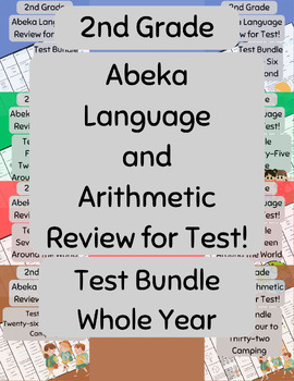 Preview of [ABEKA] Test Review (combo Language and Arithmetic)(WHOLE YEAR)