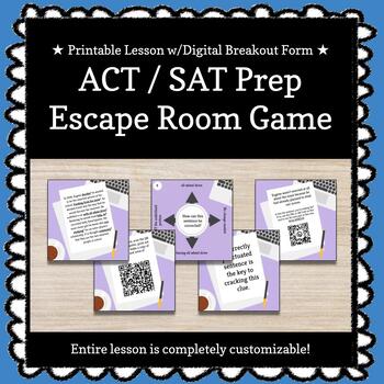 Preview of ★ ACT / SAT Prep Customizable Breakout Game ★ Digital + Printable