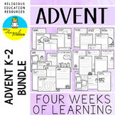 K-2 Advent Bundle: Activity Pack // Four Weeks of Learning