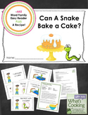 -AKE Word Family Easy Reader and Cooking Activity