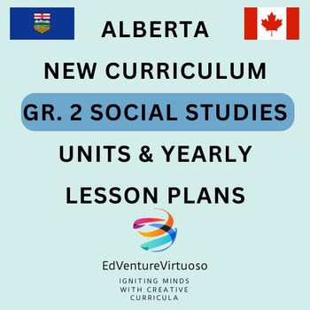 Preview of **ALBERTA CURRICULUM GR. 2 SOCIAL STUDIES Unit & Yearly Lesson Plans