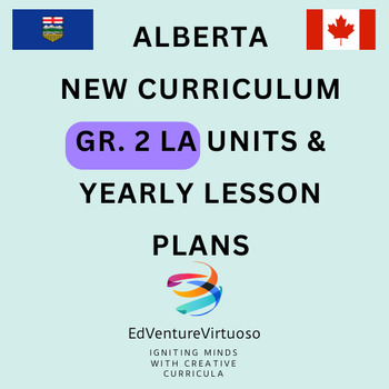 Preview of **ALBERTA NEW CURRICULUM GR. 2 LANGUAGE ARTS Unit & Yearly Lesson Plans