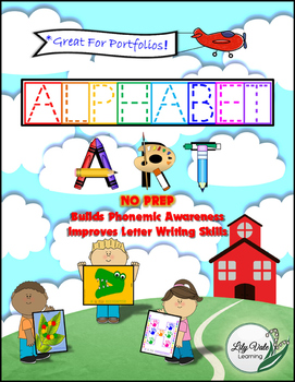 Preview of **ALPHABET ART** NO PREP!!-from LilyVale Learning