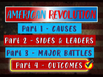 Preview of * AMERICAN REVOLUTION!!! PART 4 OUTCOMES - VISUAL, TEXTUAL, ENGAGING