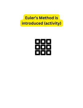 Preview of (AP Calculus - Euler's Method) A Worksheet is Designed as an Intro to EM
