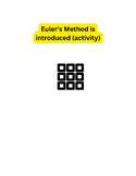 (AP Calculus - Euler's Method) A Worksheet is Designed as 