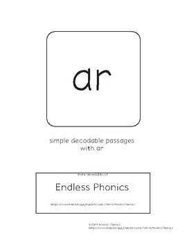 Preview of /AR/ Decodable Passages - R-Controlled Vowel AR