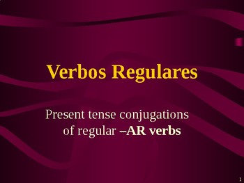 Preview of -AR VERBS