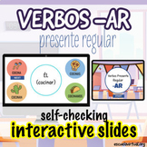 -AR Verbs ( Reg Present ) - Game Worksheet and Verb Chart 