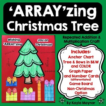 Preview of 'ARRAY'zing Christmas Tree Math Craft (Includes Winter Option)