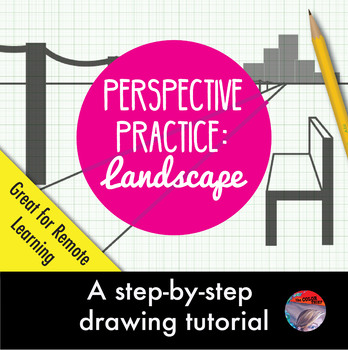 Preview of Perspective Practice: Drawing a Landscape - Print & Digital