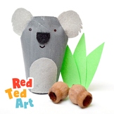 Toilet Paper Roll Koala Craft - Recycled Animal Crafts for kids