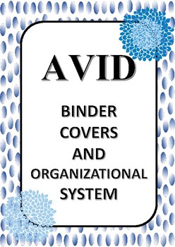 Preview of "AVID" binder covers and organizational system 2024