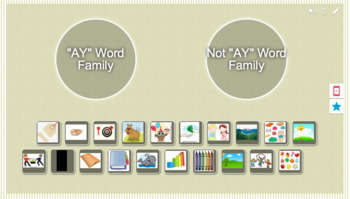 Preview of "AY" Word Family Picture Sort