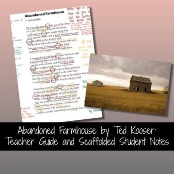 Preview of Middle School Poetry "Abandoned Farmhouse" by Ted Kooser: Teacher Guide